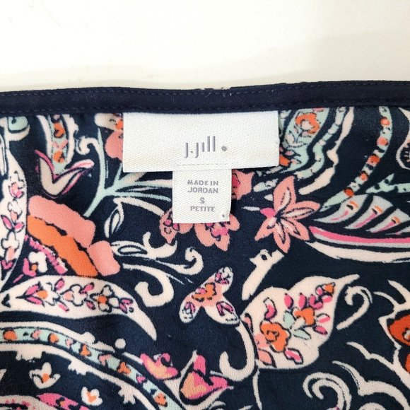 J Jill Paisley Floral Pullover Blouse - Picture 3 of 3